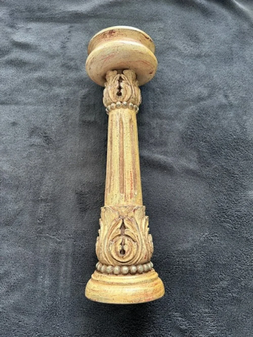 Ornate Mexican Fluted Column Pillar Candlestick Candle Holder